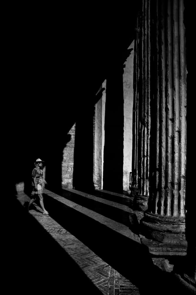 Solitary Shadow Walk by Antonio Grambone — canvas wall art