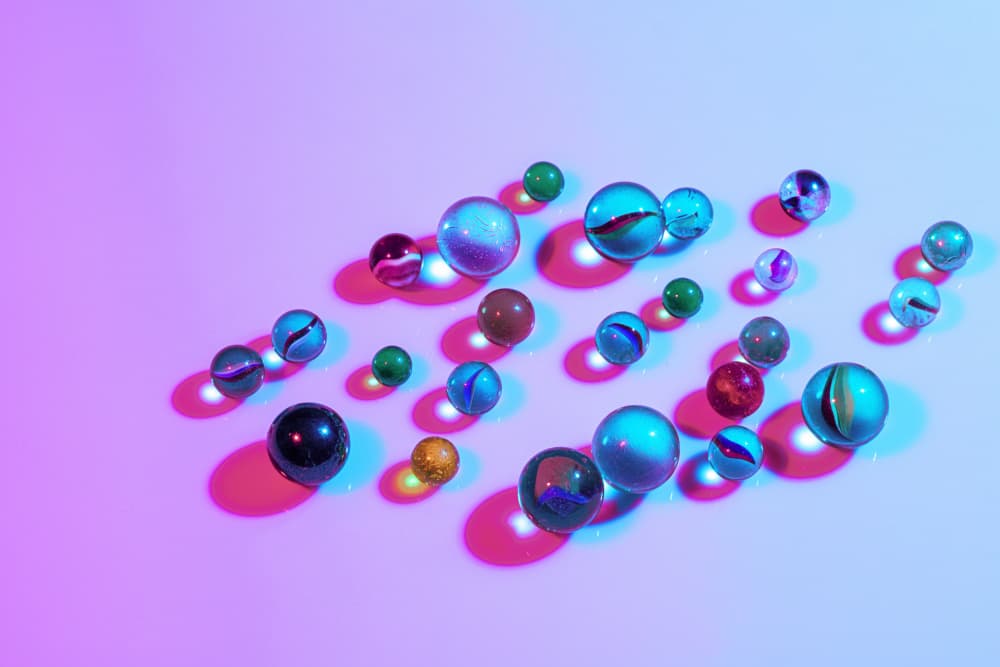 Vibrant Marbles Glow by Julia Ramiro — canvas wall art
