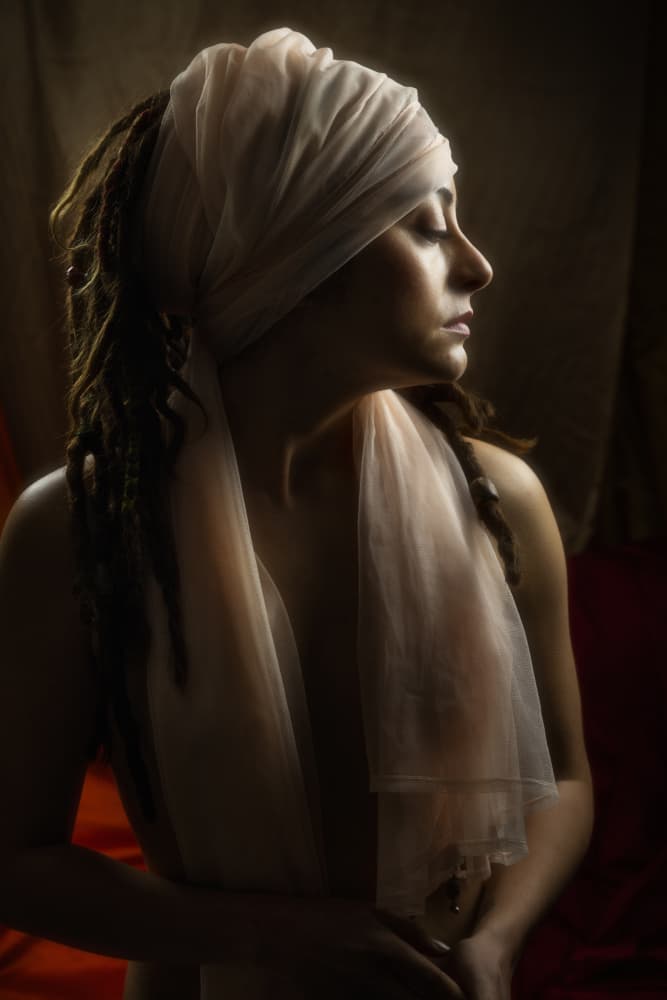 Serene Dreadlocked Woman by Hardik Pandya — canvas wall art