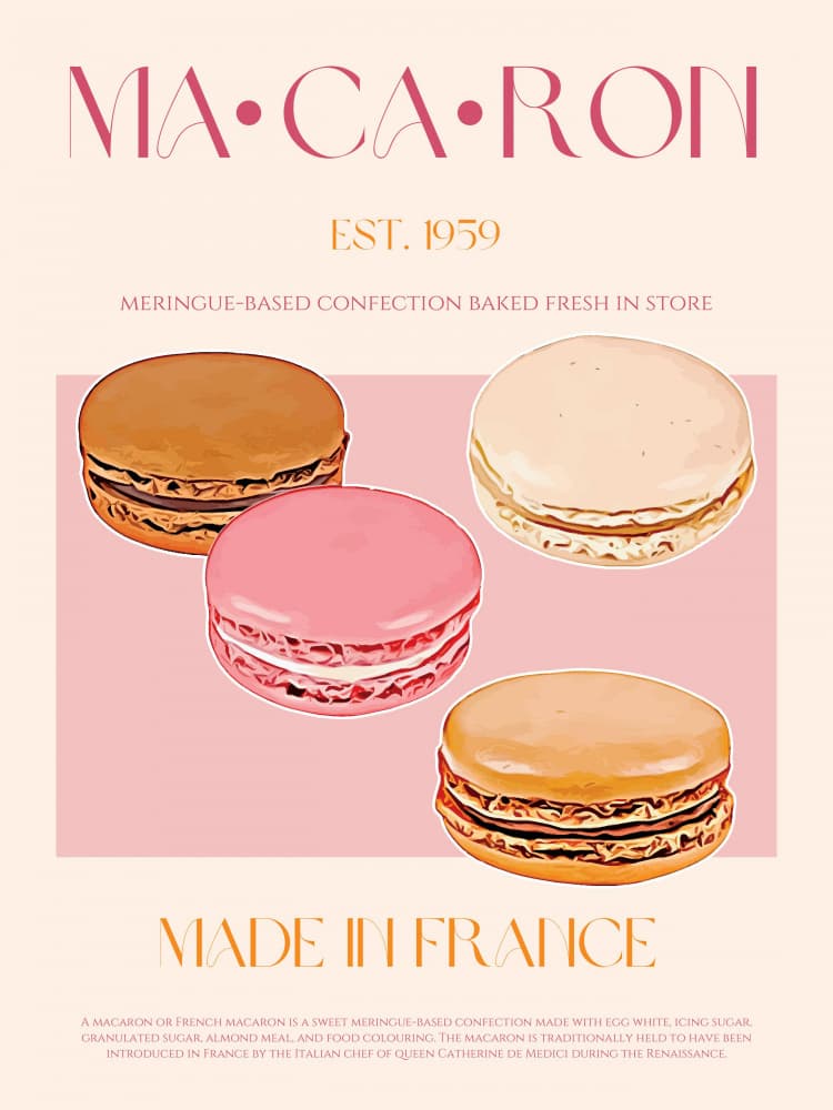 Colorful Macaron Treats by Nazma Khokhar — canvas wall art
