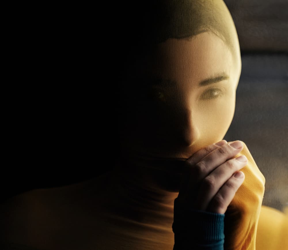 Hidden Gaze Portrait by Kalynsky — canvas wall art