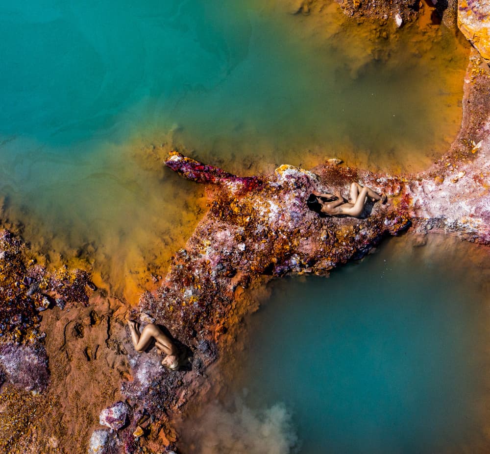 Nude Forms in Vivid Earth by Ovi D. Pop — canvas wall art