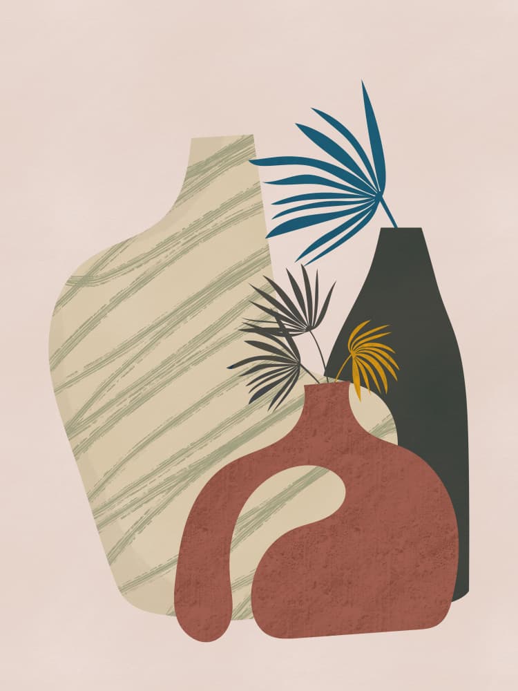 Earthy Botanical Shapes by Little Dean — canvas wall art