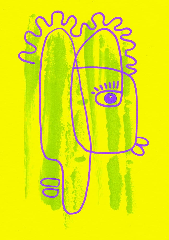 Vibrant Abstract Figure by Santhosh ch — canvas wall art