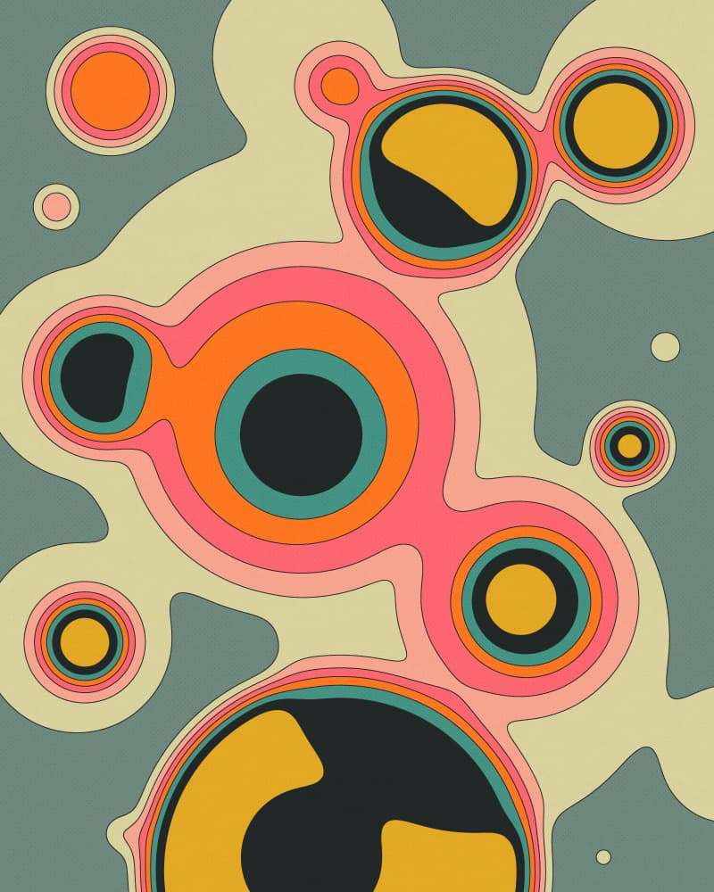 Vibrant Contoured Flow by Jazzberry Blue — canvas wall art