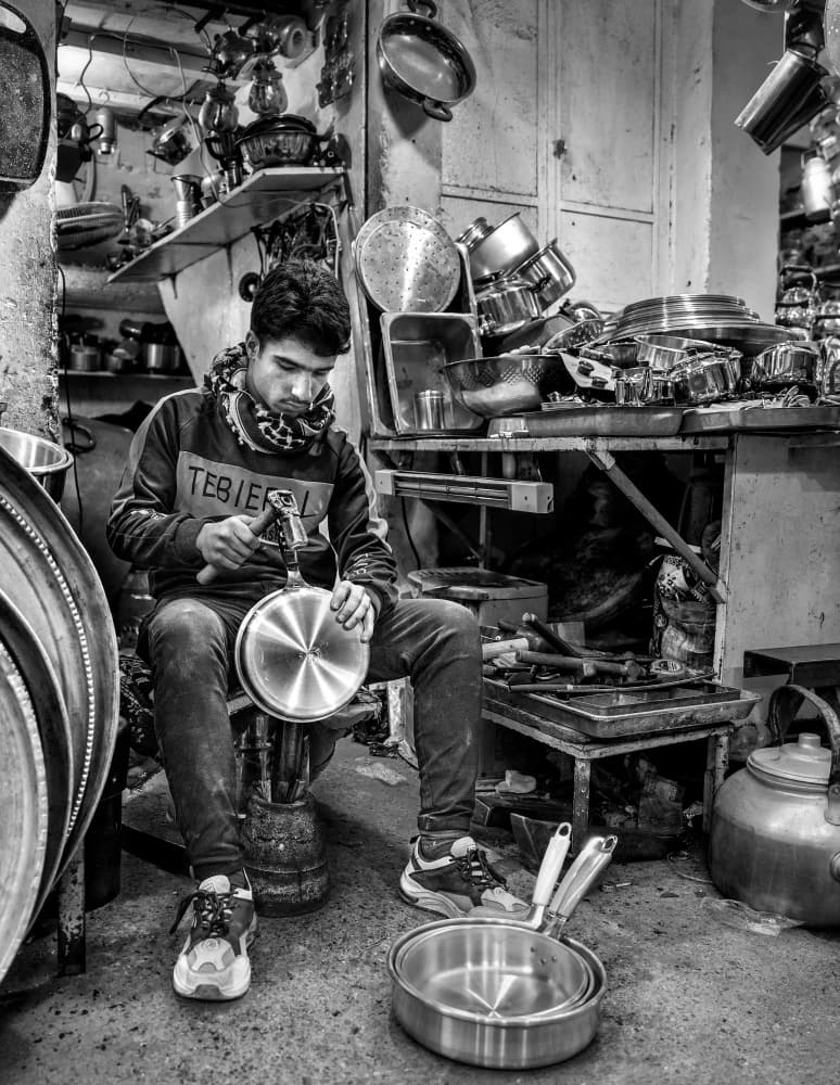 Artisan's Metal Workshop by Bashar Alsofey — canvas wall art