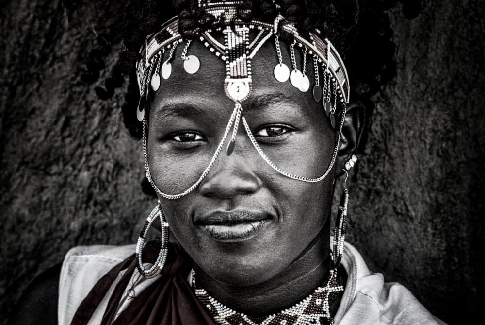 Adorned African Beauty by Joxe Inazio Kuesta Garmendia — canvas wall art