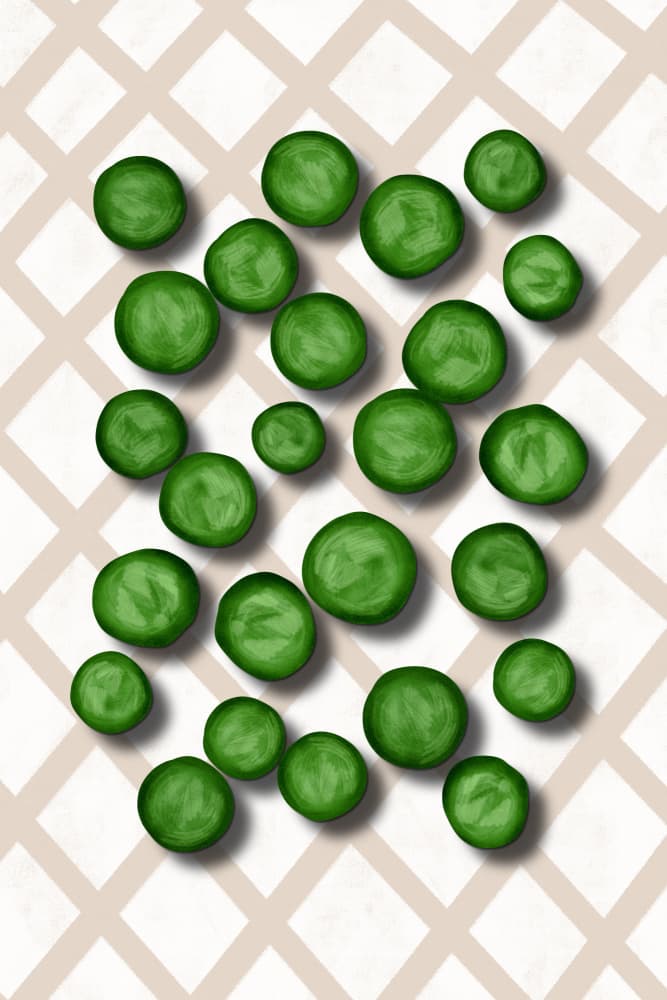Vibrant Green Peas by EMELIEmaria — canvas wall art