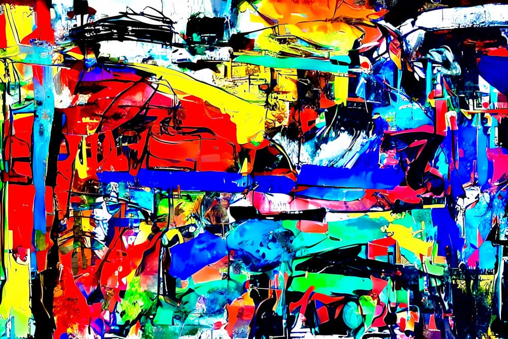 Bold Modern Abstract by mnemonixART — canvas wall art