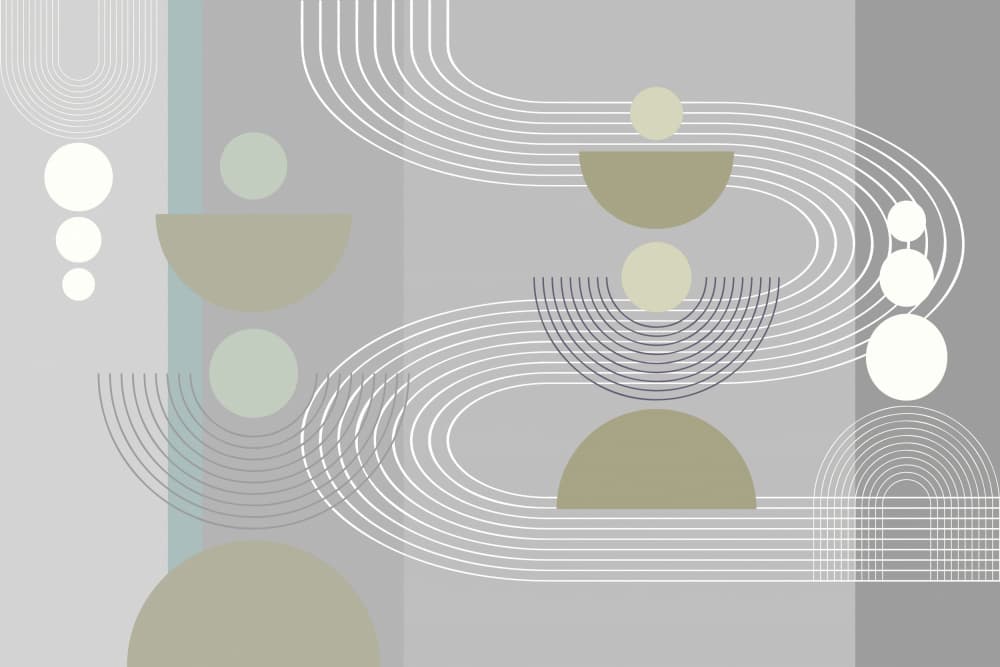Neutral Geometric Balance by Sue Skellern — canvas wall art