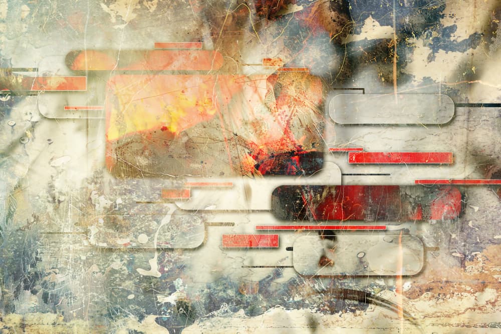 Layered Urban Grunge by Rafal Kulik — canvas wall art