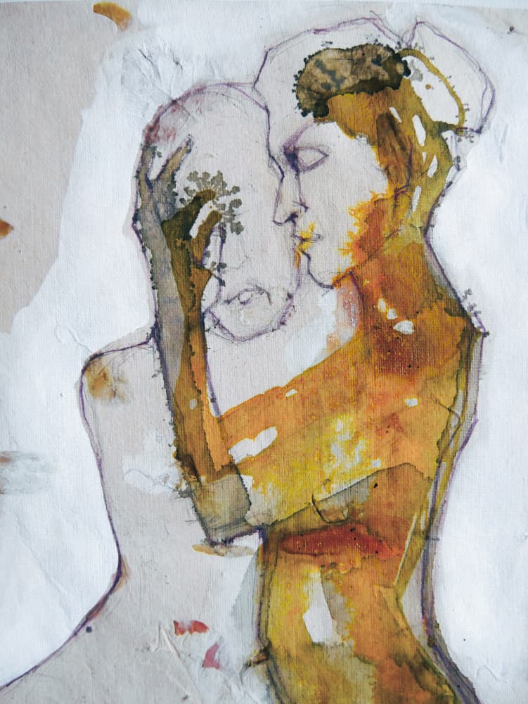 Golden Embrace by Doris Schmitz — canvas wall art