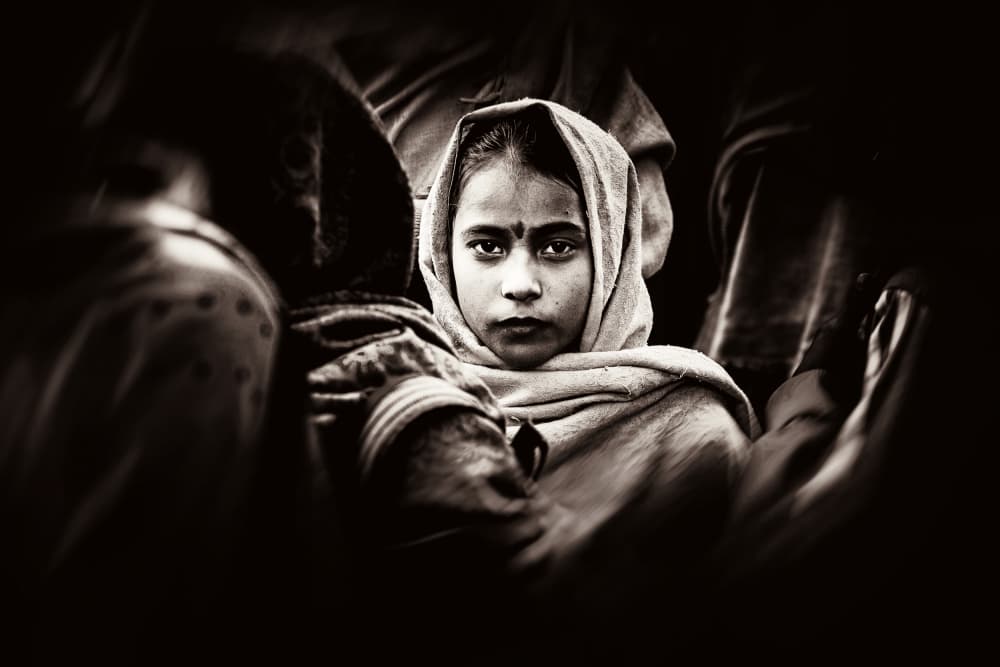 Solemn Indian Girl by Gloria Staffa — canvas wall art