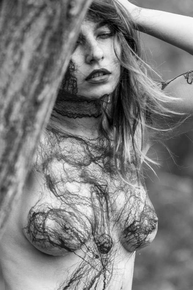 Mysterious Forest Woman by Bogdan Bouşcă — canvas wall art