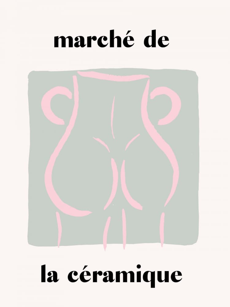 French Ceramic Market by Aislinn Simmonds — canvas wall art