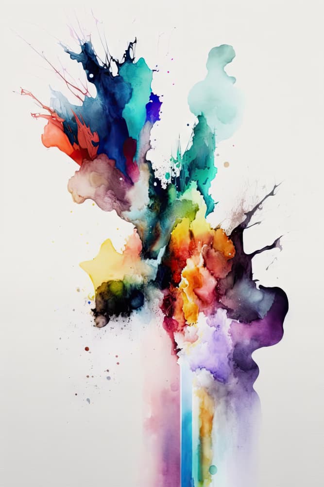 Vibrant Watercolor Explosion by Mauro — canvas wall art