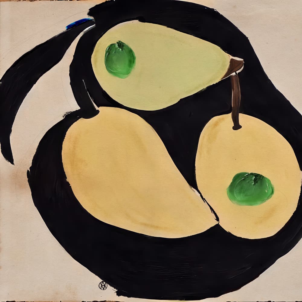 Modern Pears Still Life by André Viana — canvas wall art