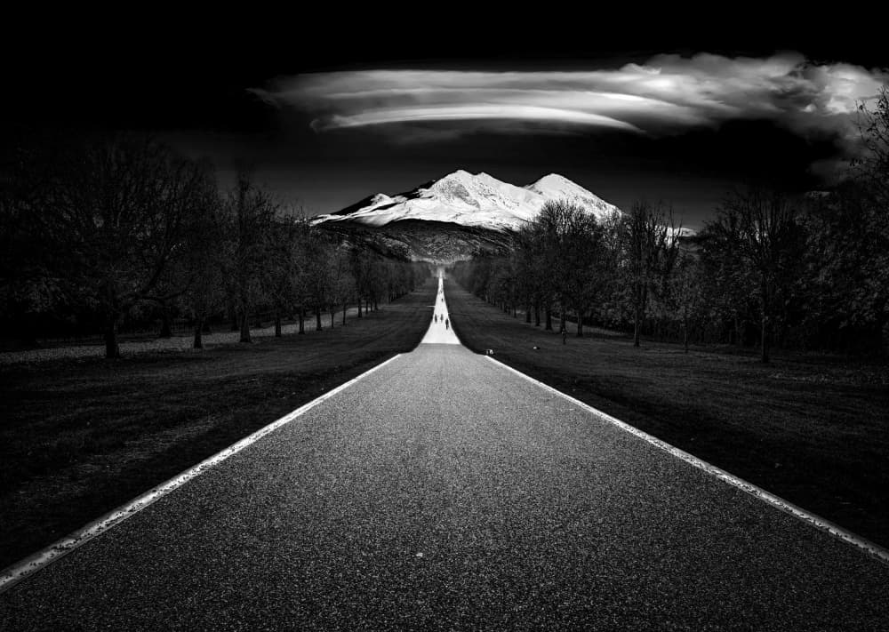 Long Road To Mountains by Jiahong Zeng — canvas wall art