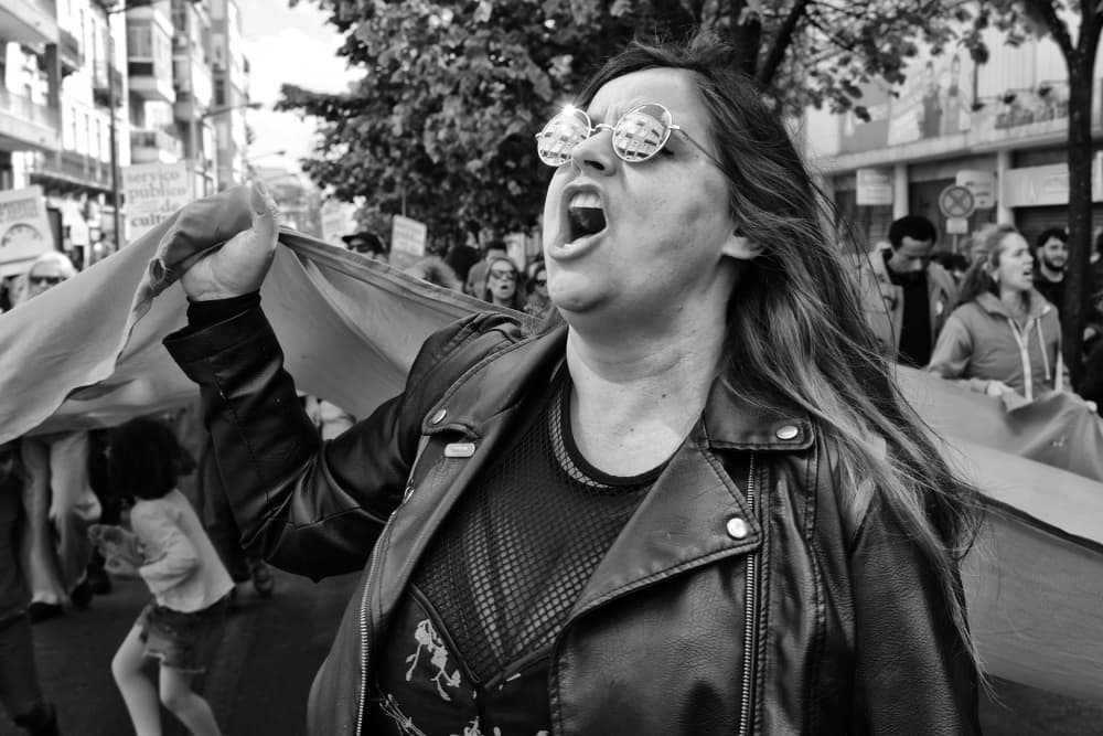Passionate Protest Shout by Josefina Melo — canvas wall art