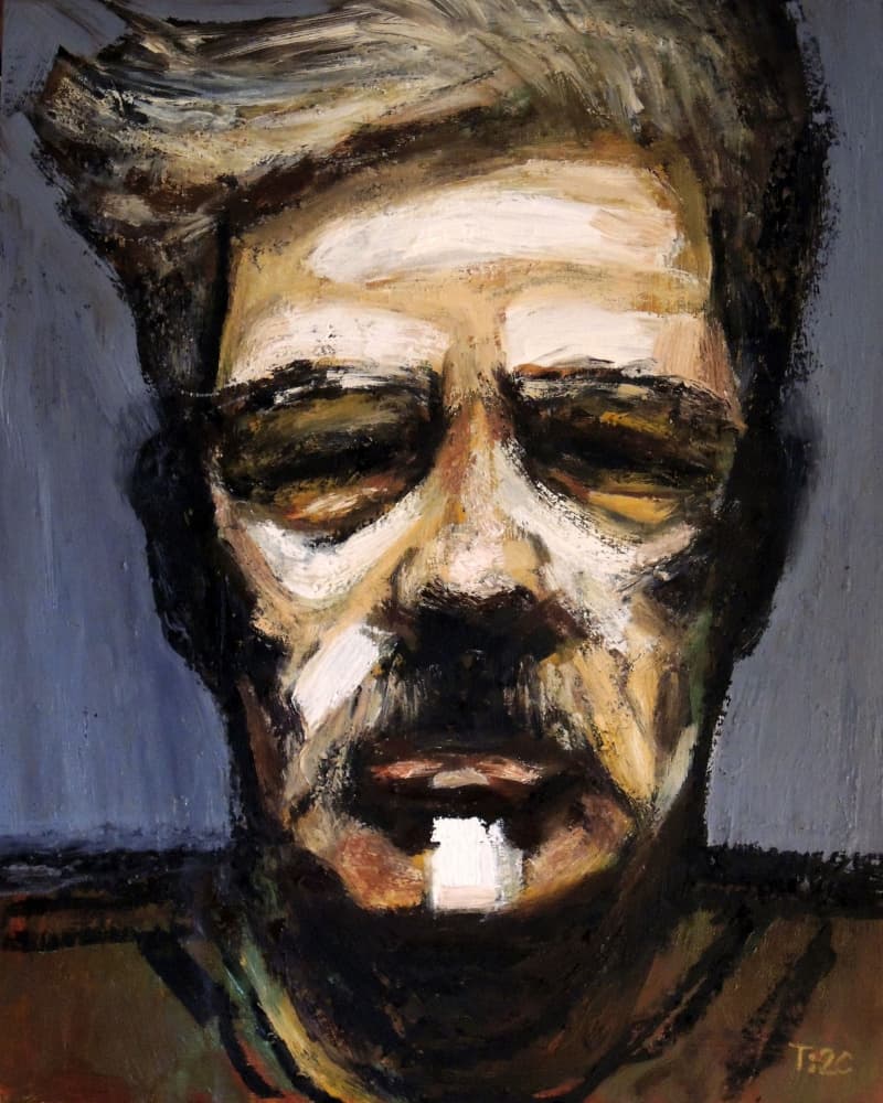 Gritty Male Portrait by Tore Bahnson — canvas wall art