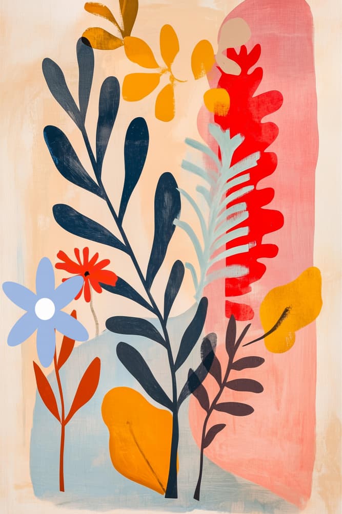 Vibrant Botanical Garden by Sally Ann Moss — canvas wall art