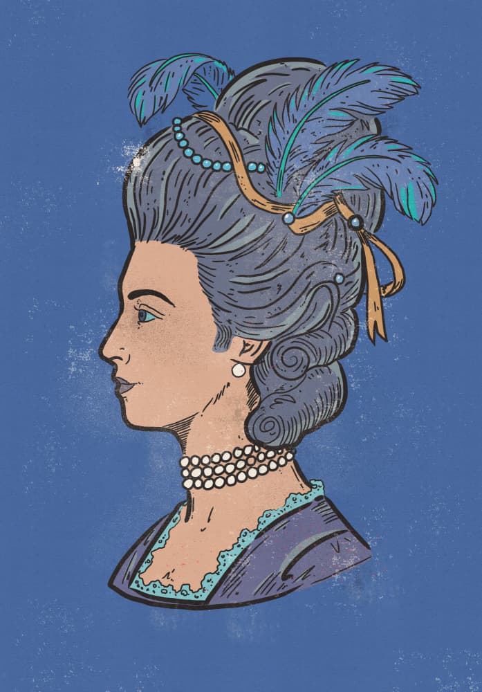 Elegant Rococo Profile by Nicholas — canvas wall art