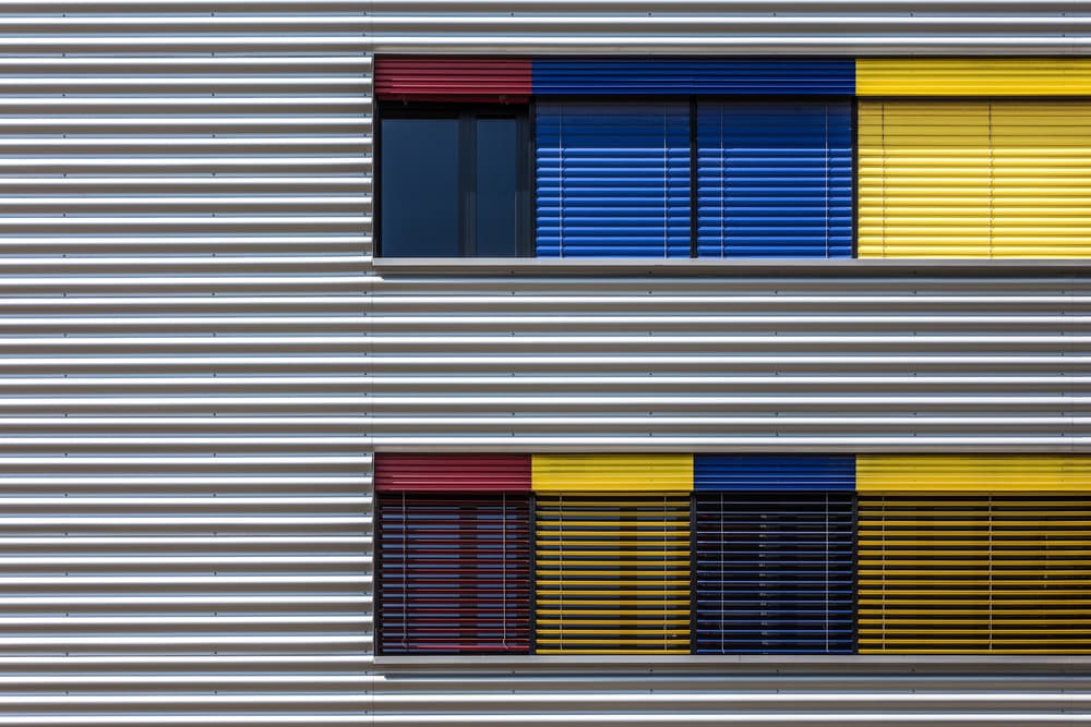 Colorful Building Facade by Franco Tessarolo — canvas wall art