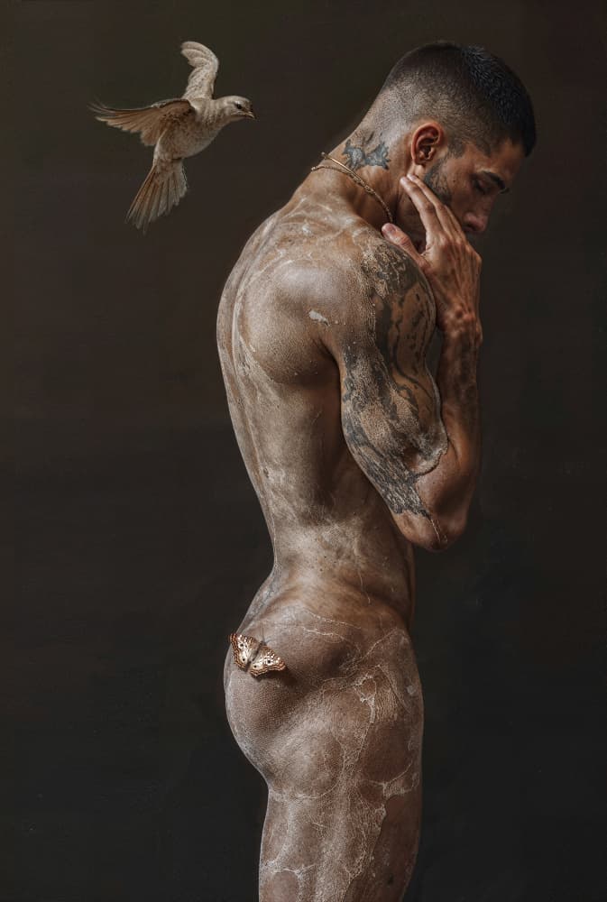 Pensive Man Nature by DDiArte — canvas wall art
