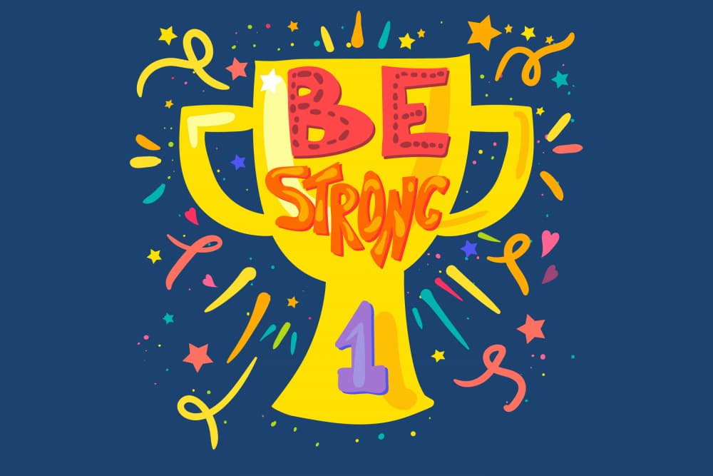 Be Strong Winner Trophy by Marika Barsrsind β canvas wall art