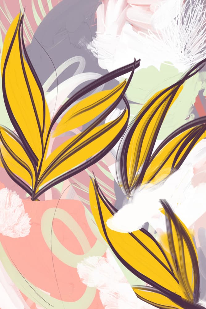 Vibrant Yellow Leaves by Jilli Darling — canvas wall art