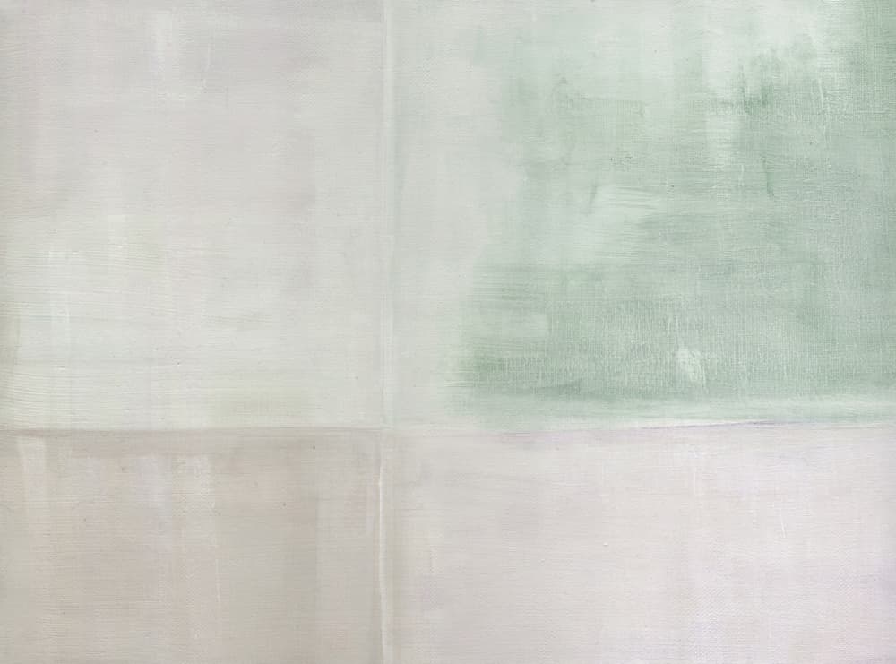Soft Green Blocks by Alexandra Weise — canvas wall art