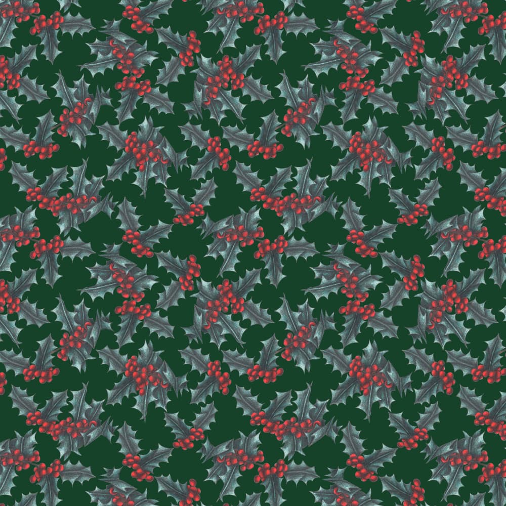 Classic Holly Pattern by Cecilia Battaini — canvas wall art