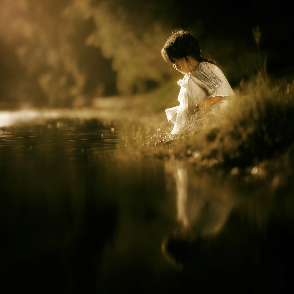 Quiet Water Play by Despird Zhang — canvas wall art