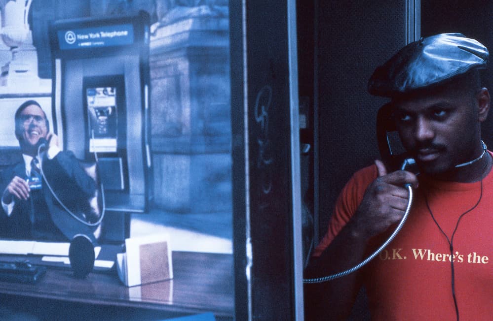 New York Phone Booth Blues by Dieter Matthes — canvas wall art