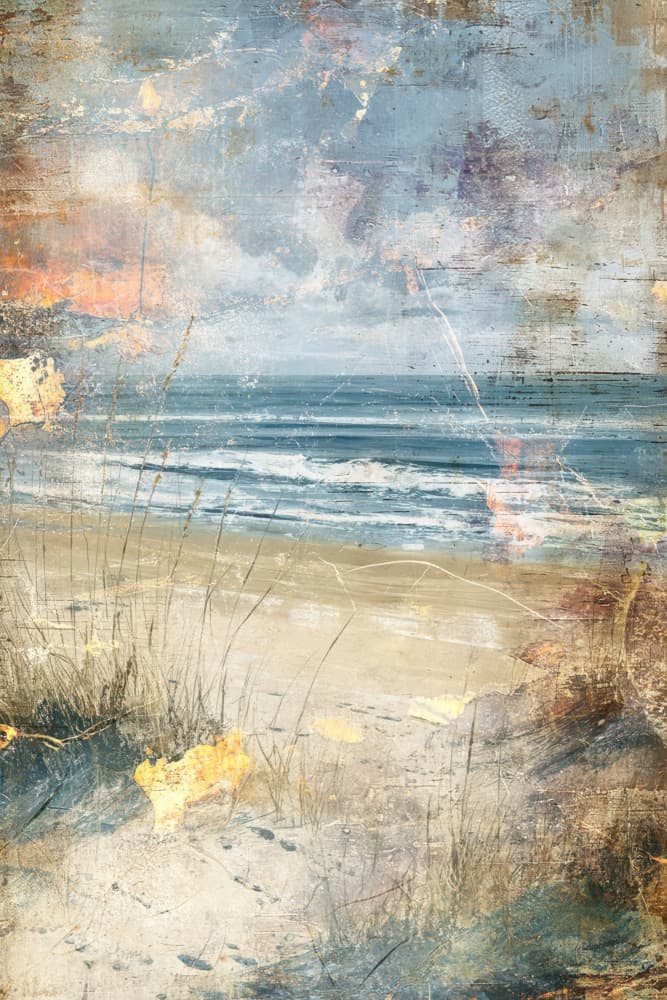 Textured Coastal Beach by Rafal Kulik — canvas wall art