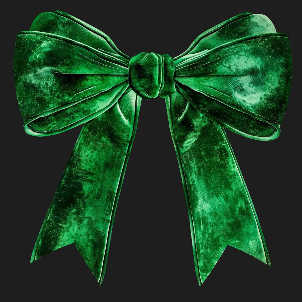 Emerald Velvet Bow by Marika Barsrsind β canvas wall art