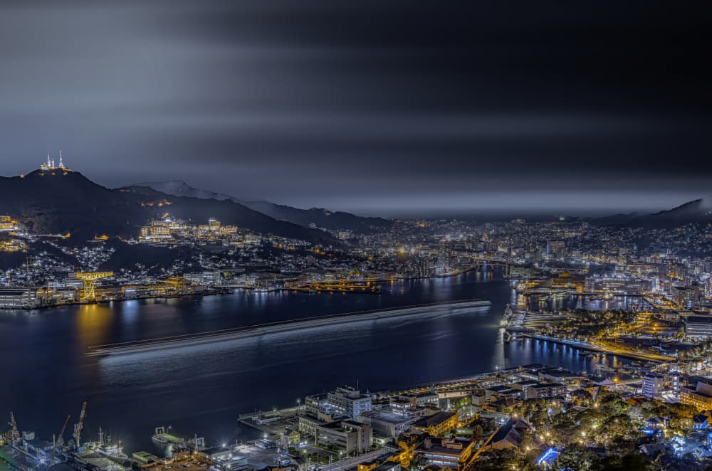 Sparkling City Nightscape by Tomoshi Hara — canvas wall art