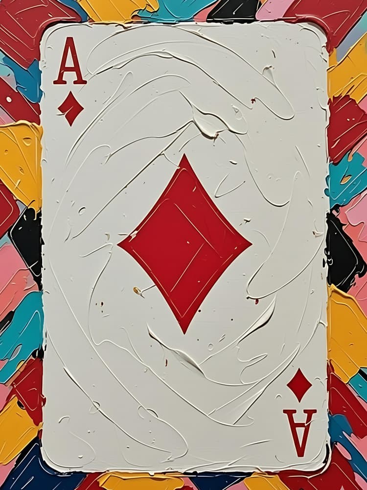 Vibrant Ace of Diamonds by HUGO — canvas wall art