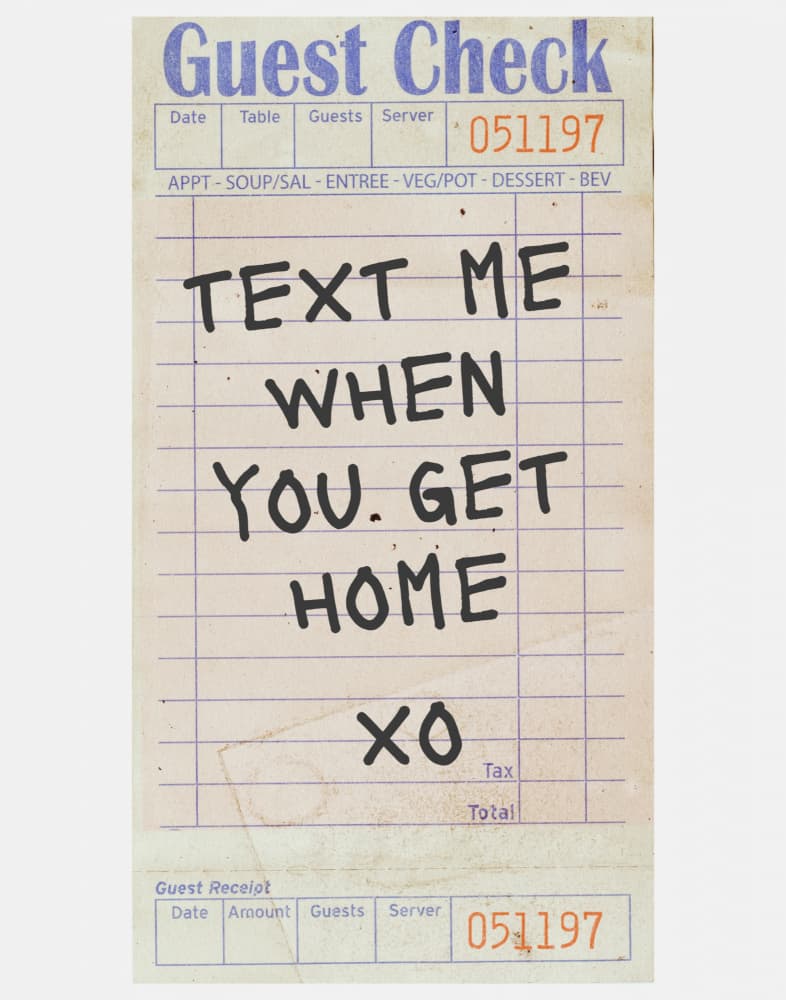 Text Me When Home by Jolly and Dash — canvas wall art
