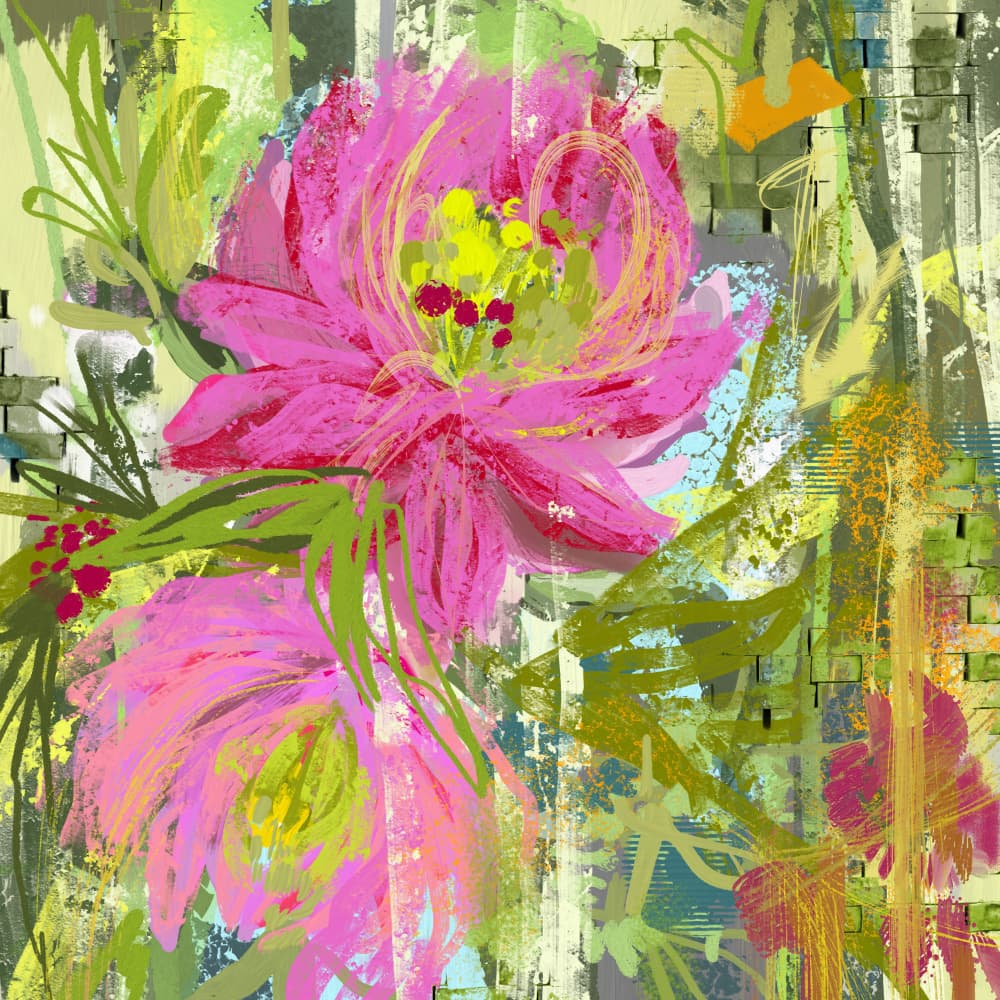 Vibrant Pink Blooms by Josie George — canvas wall art