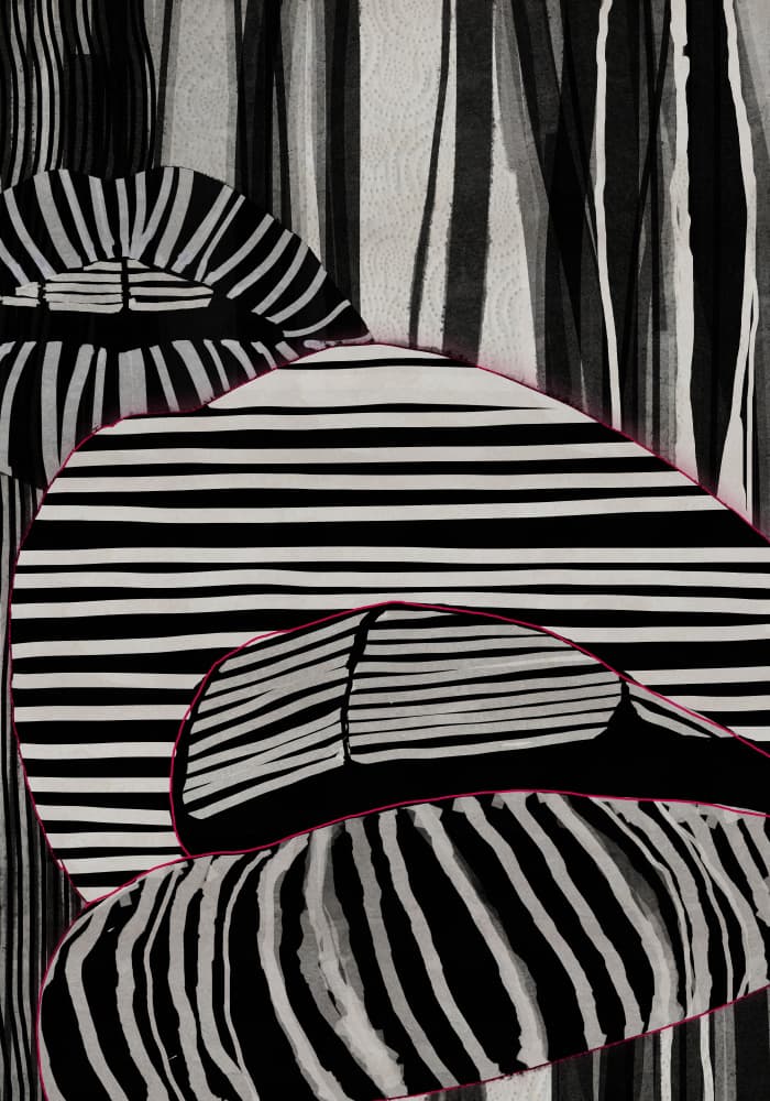 Bold Striped Shapes by XHOZUCAN — canvas wall art