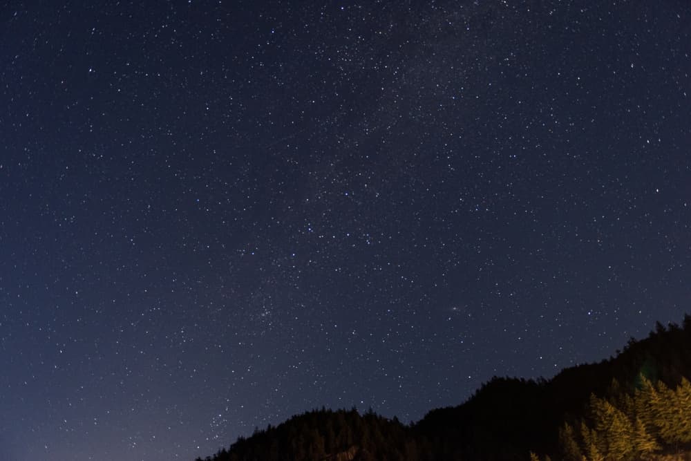 Starry Mountain Night by Lynann Colligan — canvas wall art