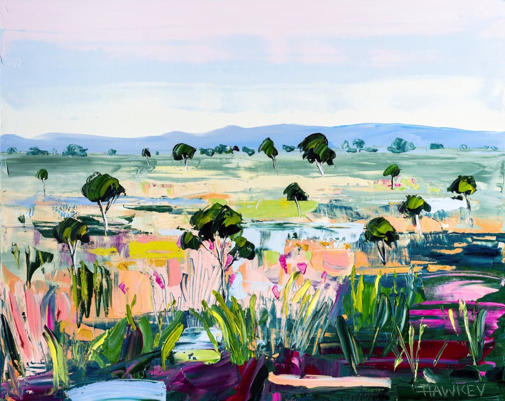Vibrant Field Landscape by Angela Hawkey — canvas wall art