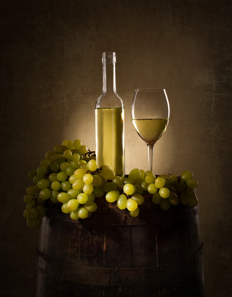 White Wine Still Life by Margareth Perfoncio — canvas wall art