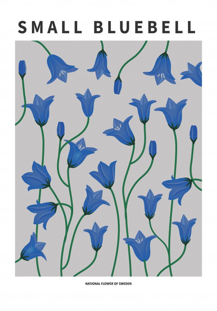 Small Bluebell Bloom by Paperago — canvas wall art