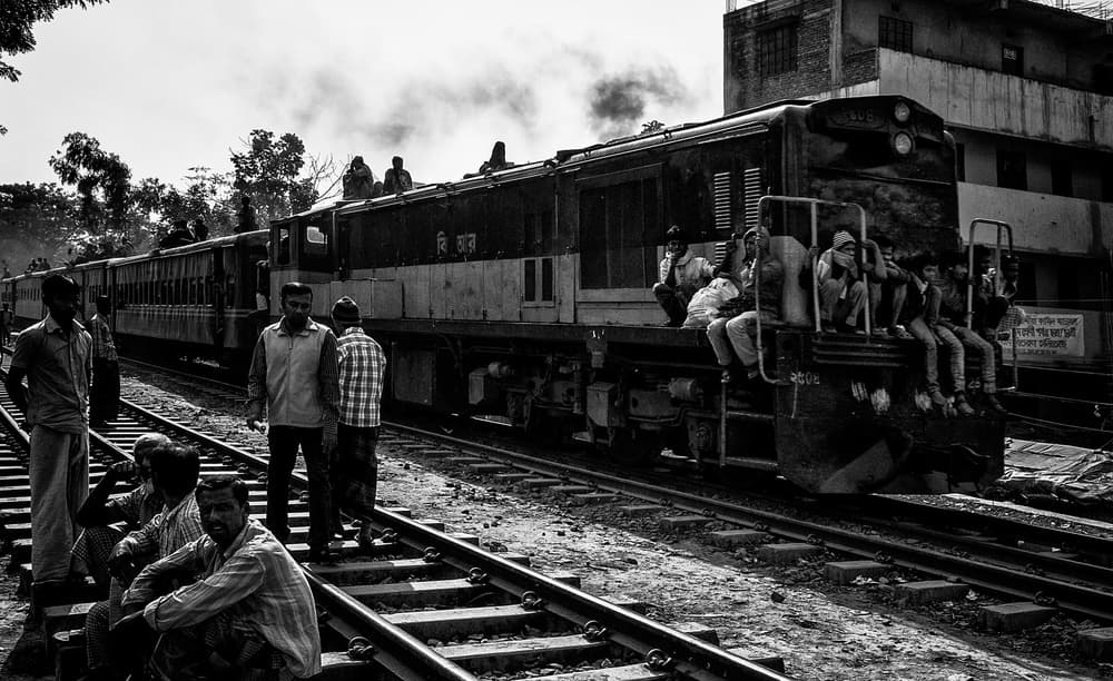 Crowded Train Journey by Joxe Inazio Kuesta Garmendia — canvas wall art