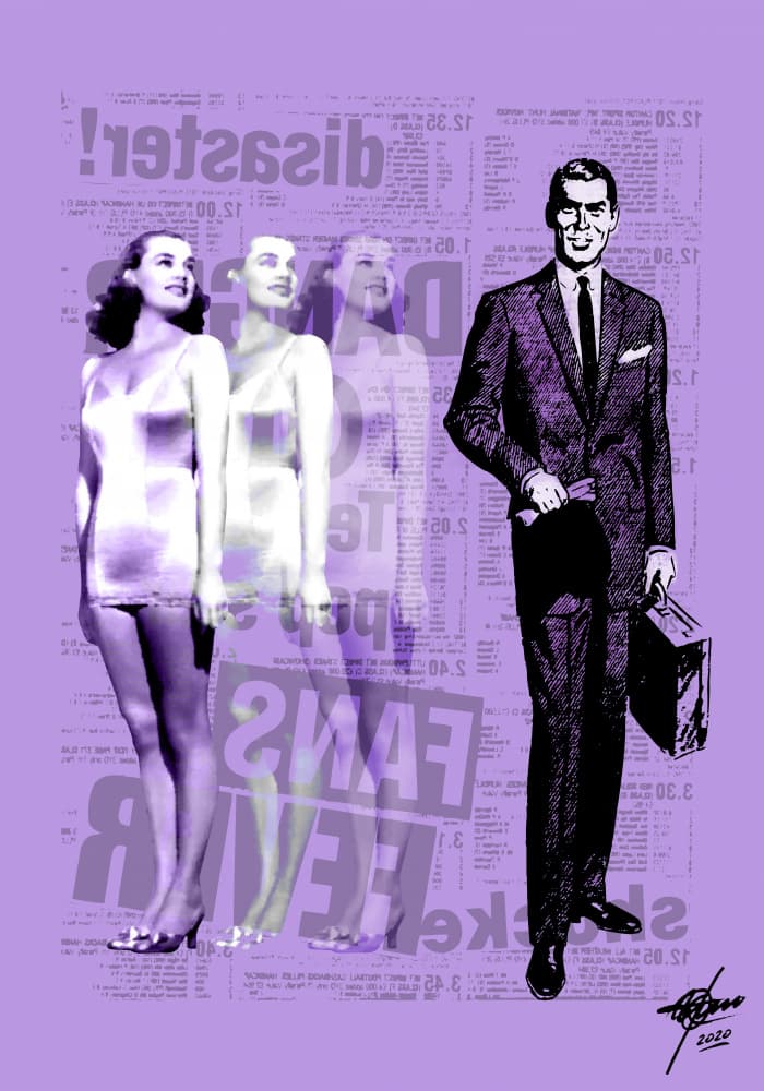 Suave Man Retro Glamour by Osvaldo Russo — canvas wall art