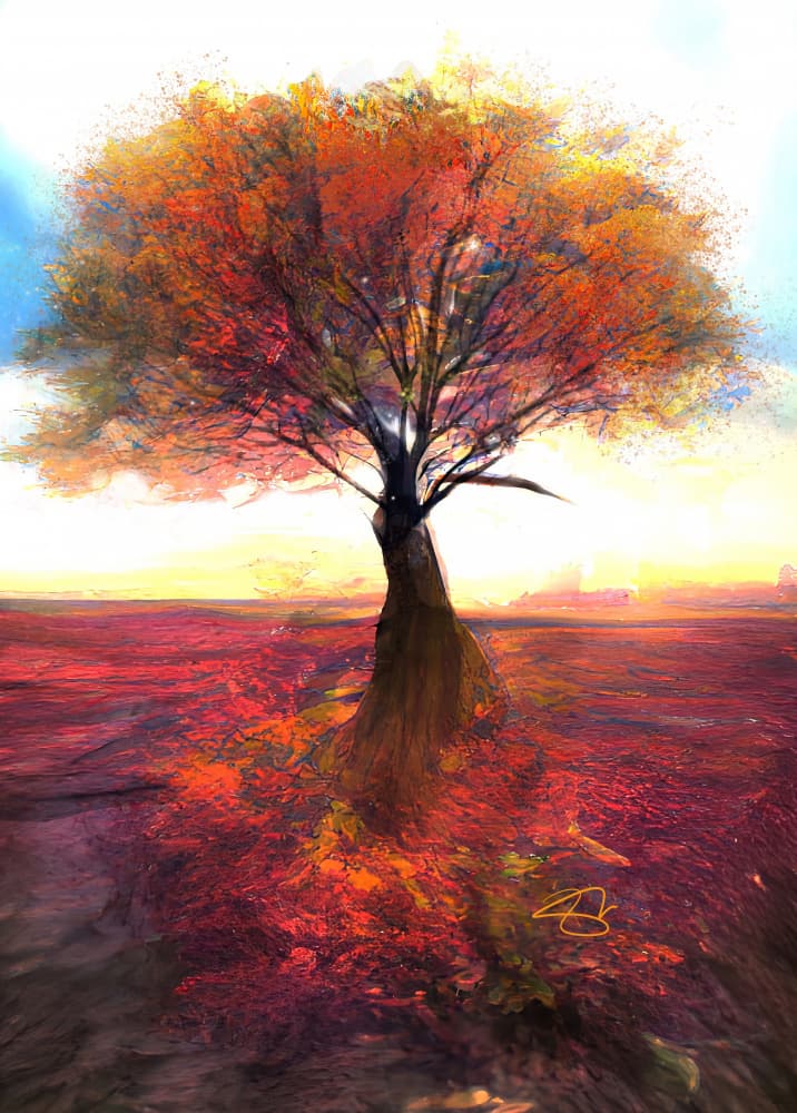 Autumn Tree Glow by Ruth Day — canvas wall art