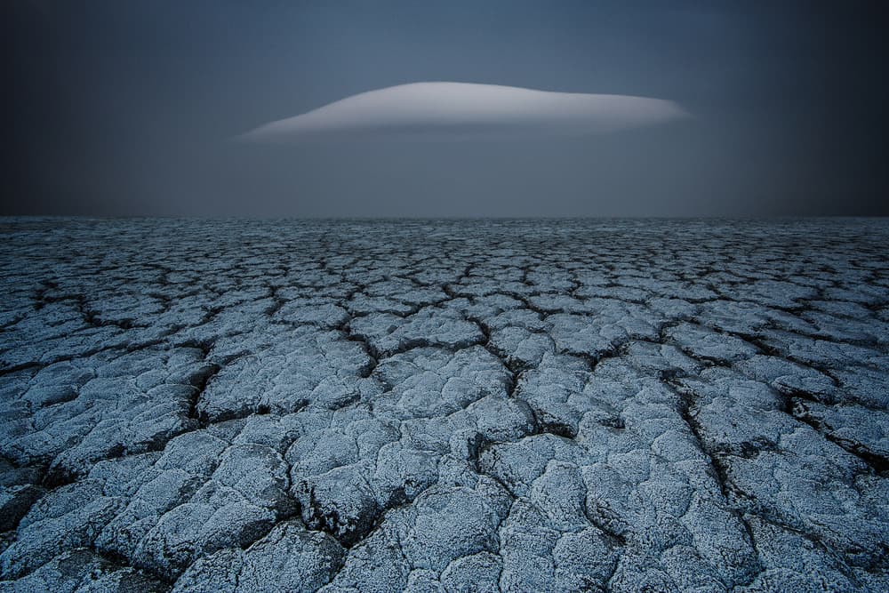 Cracked Earth Lenticular Cloud by Bingo Z — canvas wall art