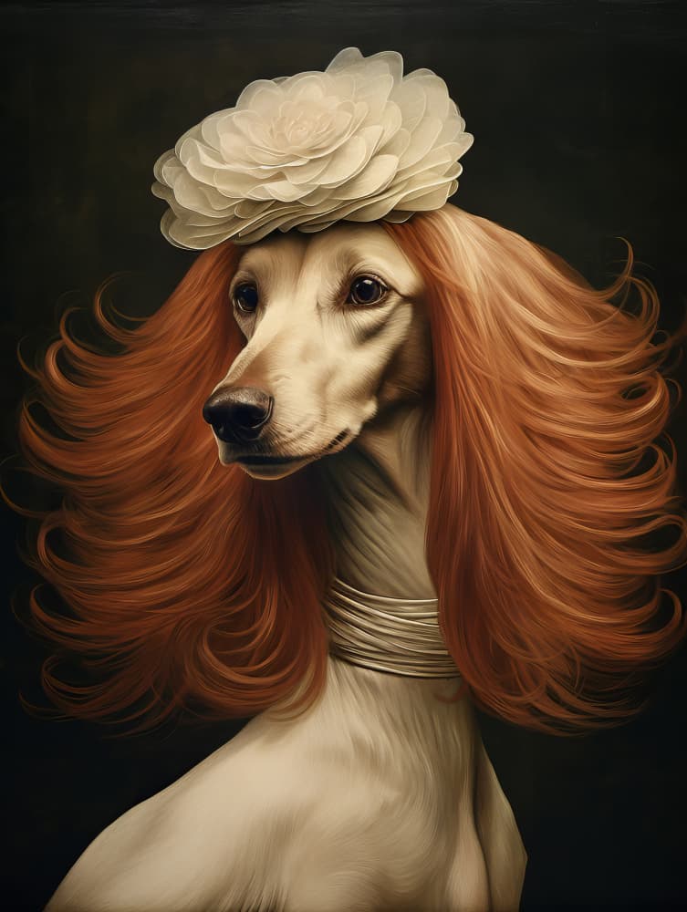 Regal Fashion Dog by Bilge Paksoylu — canvas wall art